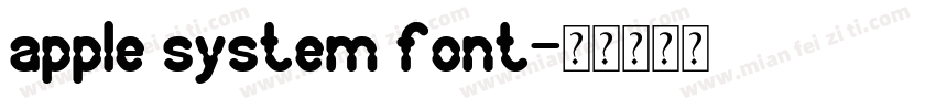 apple system font字体转换